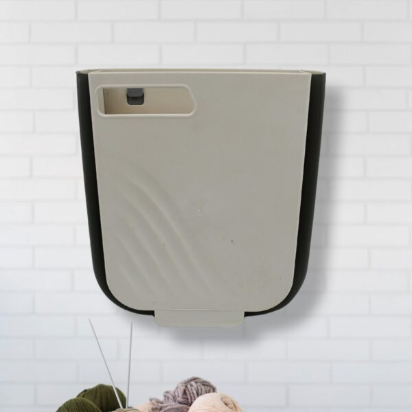 Hanging Trash Can for Kitchen Cabinet Door, Small Collapsible Foldable Waste Bins, Hanging Trash Holder for Bathroom Bedroom Office Car, Portable - Image 4
