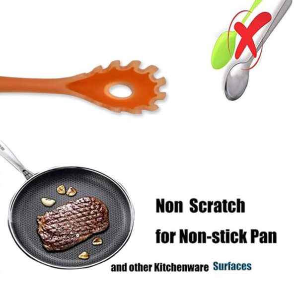 Multipurpose Silicone Spoon, Silicone Basting Spoon Non-Stick Kitchen Utensils Household Gadgets Heat-Resistant Non Stick Spoons Kitchen Cookware Items For Cooking and Baking (6 Pcs Set) - Image 6