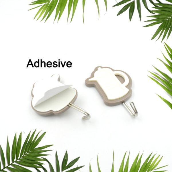 Multipurpose Wall Hooks: Strong & Self-Adhesive for Bathroom, Kitchen, Office ( Mix Design ) - Image 3