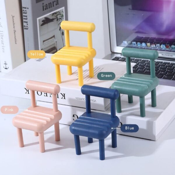 Mobile Phone Holder, Mini Chair Cell Phone Stand, Portable Smartphone Dock, Cellphone Holder for Desktop Design Compatible with All Mobile Phones (1 Pc) - Image 3
