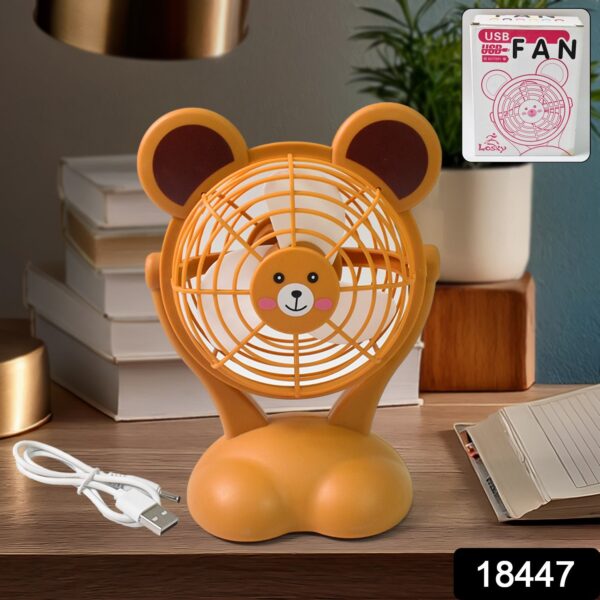 Cartoon Shape Mini Fan USB Powered & Battery Operated (Battery Not Include / 1 Pc) - Image 2