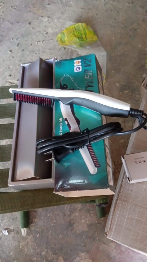 Electric Hair Straightening Comb Portable Straight Beard Comb (1 Pc) - Image 8