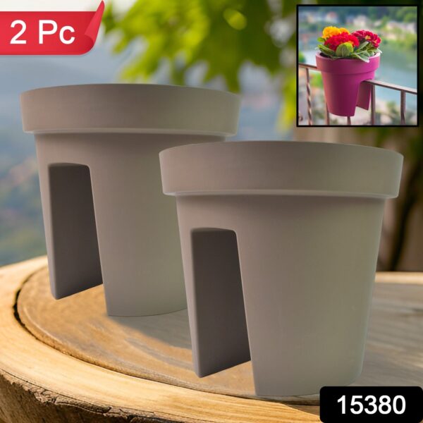 Creative Flower pot Balcony Flower Pot Holder (2 Pc) - Image 2