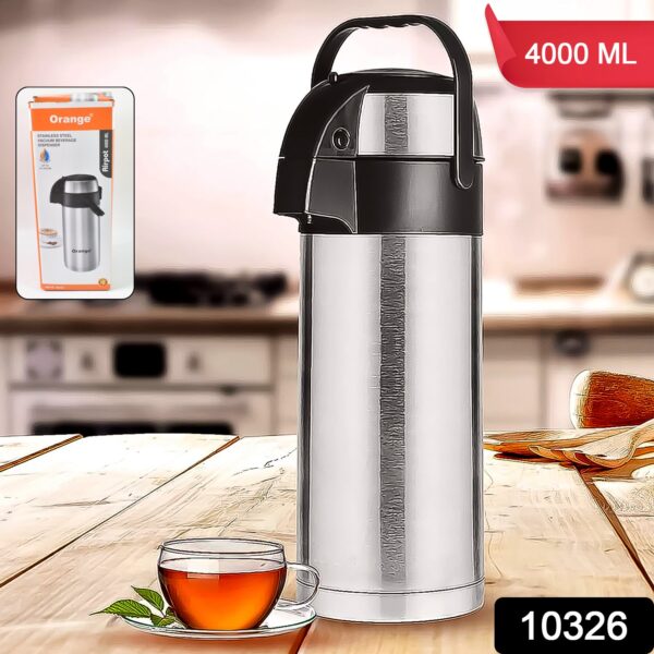 Beverage Dispenser Stainless Steel for Serving Tea and Coffee, Thermos steel (4000 ML) - Image 2