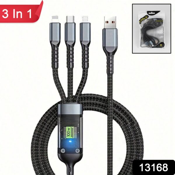 3-in-1 Super Fast Charging Cable 100w - Image 2