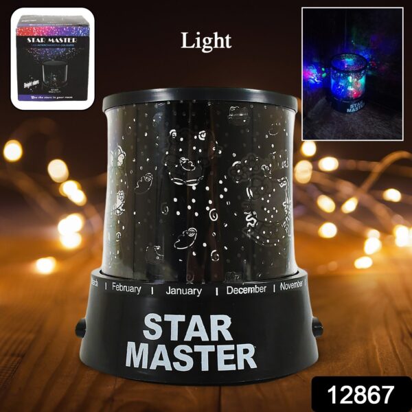 LED Projector Night Light Amazing Lamp, 3 Battery operated lamps, Rotation With the music Function, Master for Kids Bedroom Home Decoration Night Romantic Gift (Battery Not Included / 1 pc) - Image 2