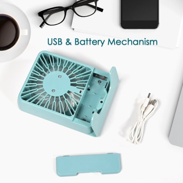 Portable Desk Fan Big Table Fan3 Step Speed Setting Fan Personal Desk Fan Suitable For Office , School & Home Use (Battery Not Include) - Image 6