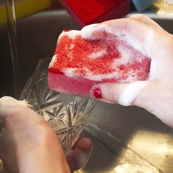 Multi-Purpose Multi Color Scratch Scrub Sponges (10 Pcs Set) - Image 4