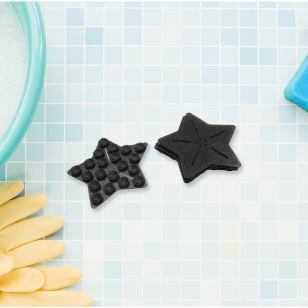 Mini  Pvc Anti-Slip Bat Mat Non Slip Baby Bath Mats, Mini Child Safety Anti Slip Shower Mats Star Shaped for Kids (4 pc Set) - Image 4