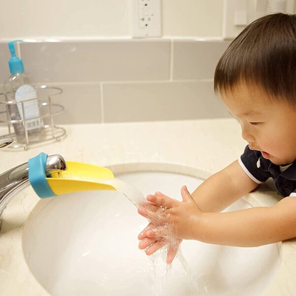 Faucet Extender | Easy Use for Hand Washing for Kids, Toddlers, Babies and Children |  Silicone Sink  Handle Extender | Fun Hand-Washing Solution | Cute Duck Mouth Design Wash Helper Bathroom Sink for Babies and Children (1 Pc) - Image 4