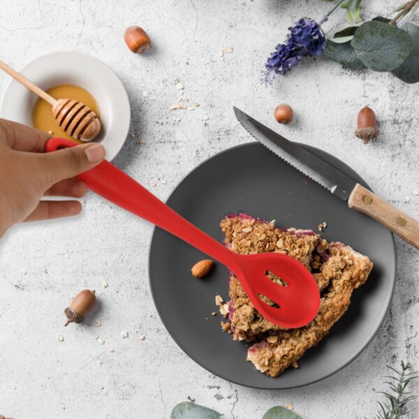 Multipurpose Silicone Spoon, Silicone Basting Spoon Non-Stick Kitchen Utensils Household Gadgets Heat-Resistant Non Stick Spoons Kitchen Cookware Items For Cooking and Baking (6 Pcs Set) - Image 5