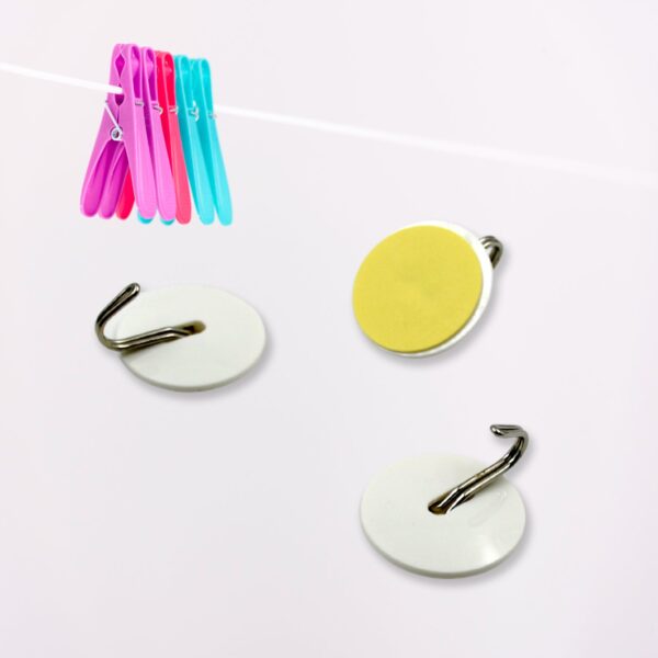 Strong Self-Adhesive Hooks (2 Pc): Heavy Duty, Waterproof, All-Purpose - Image 4