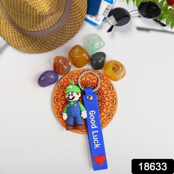 Cute Cartoon Silicone 3D Key Chain with Metal Hook & Strap (Pack of 1) - Image 3