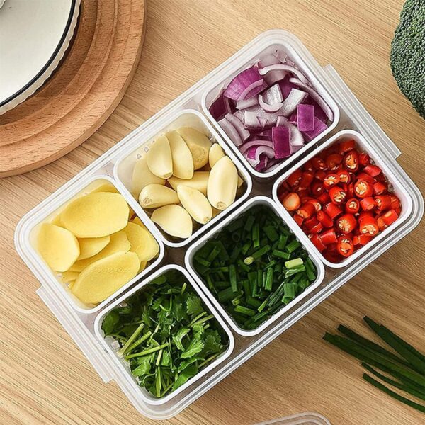 Fridge Storage Boxes Freezer Storage Containers, Container for Kitchen Storage Set, Storage in Kitchen, Vegetable Storage, Draining Crisper Refrigerator Food Box (1 Pc) - Image 5