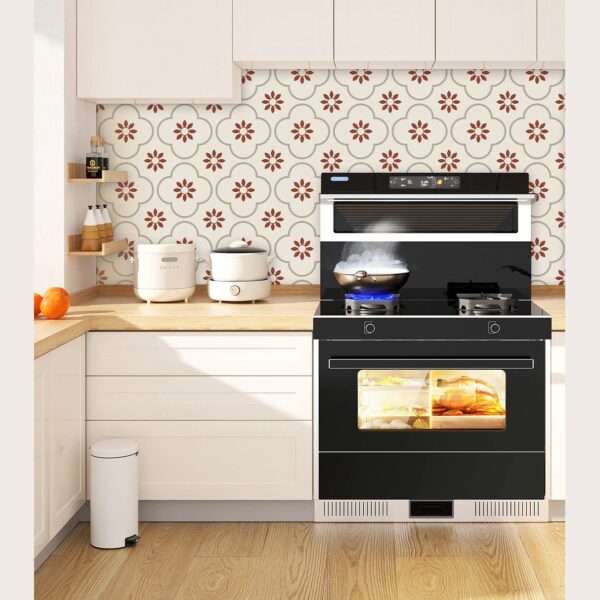 Peel and Stick Floor Tiles Kitchen / Bathroom Backsplash Sticker Detachable Waterproof DIY Tile Stickers for Wall Decoration Tiles Home Decoration (8x8 Inch / 10 Pcs Set) - Image 5