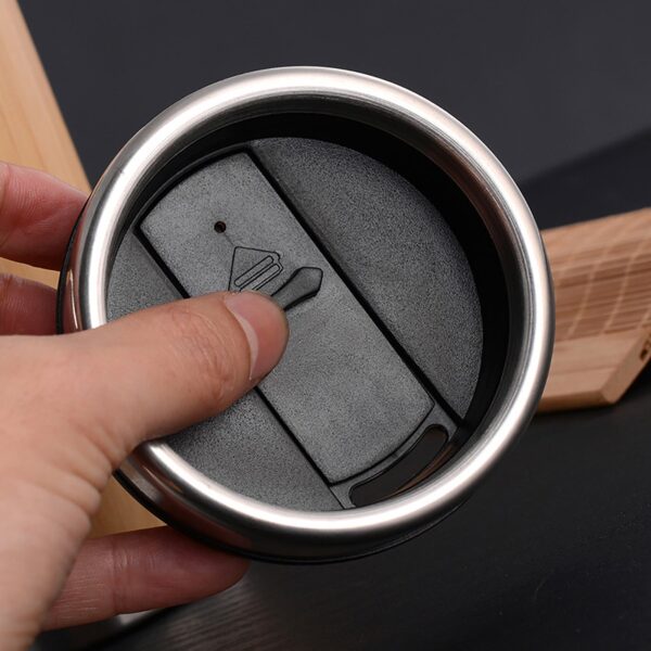 Stainless Steel Coffee Mug (1 Pc / With lid & Handle) - Image 7
