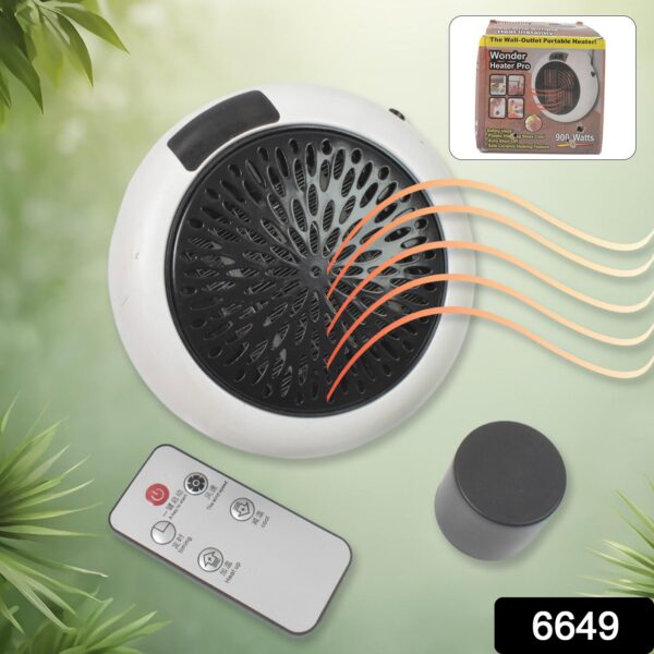 Room Heater LED Screen Portable Wall Heater (900W / 1 Pc / With Remote) - Image 2