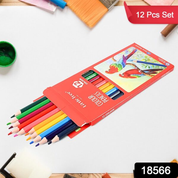 Art Drawing  Wooden Pencils Color (12 Pcs Set) - Image 2