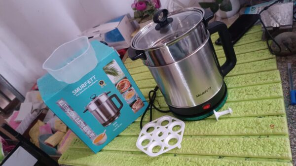 Soup Pot with Lid, Stainless Steel Multi Cooker Kettle (800W / 2.5 Ltr.) - Image 7