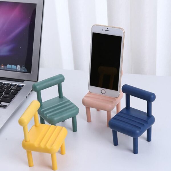 Mobile Phone Holder, Mini Chair Cell Phone Stand, Portable Smartphone Dock, Cellphone Holder for Desktop Design Compatible with All Mobile Phones (1 Pc) - Image 6