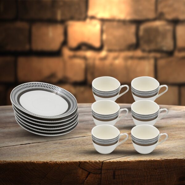 Ceramic Tea / cups and Saucer / Rakabi Set of 12 Pcs - Image 6