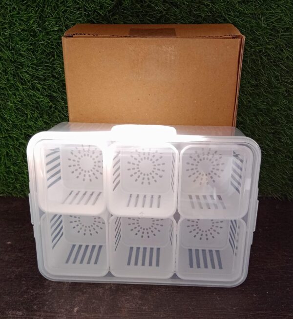 Fridge Storage Boxes Freezer Storage Containers, Container for Kitchen Storage Set, Storage in Kitchen, Vegetable Storage, Draining Crisper Refrigerator Food Box (1 Pc) - Image 6