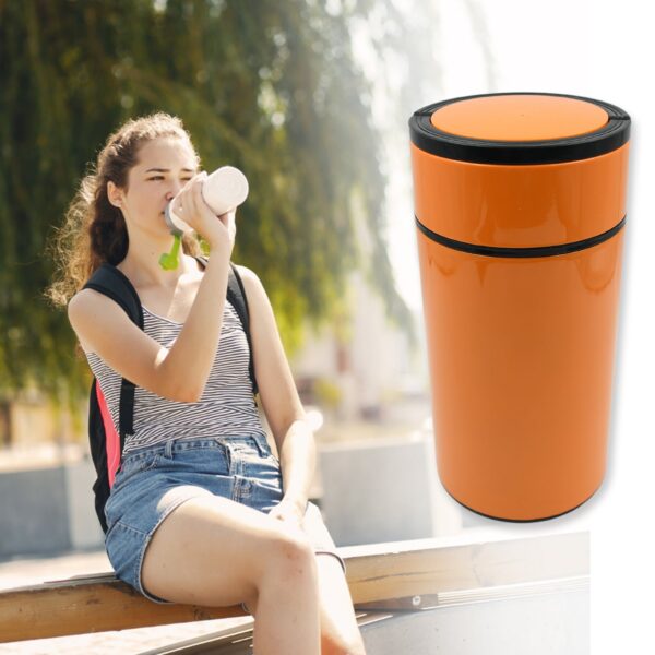 Stainless Steel Water Bottle With Foldable Spoon & Handle Easy to carry, Leak Proof, Rust Proof, Hot & Cold Drinks, Gym Sipper BPA Free Food Grade Quality, Steel fridge Bottle For office / Gym / School (1000 ML) - Image 6