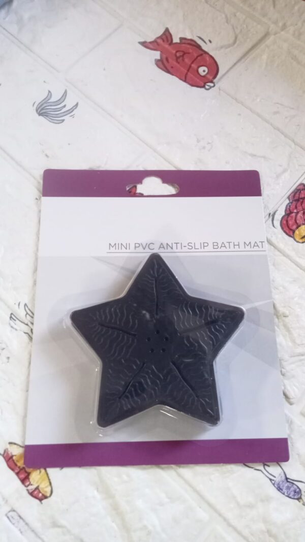 Mini  Pvc Anti-Slip Bat Mat Non Slip Baby Bath Mats, Mini Child Safety Anti Slip Shower Mats Star Shaped for Kids (4 pc Set) - Image 5