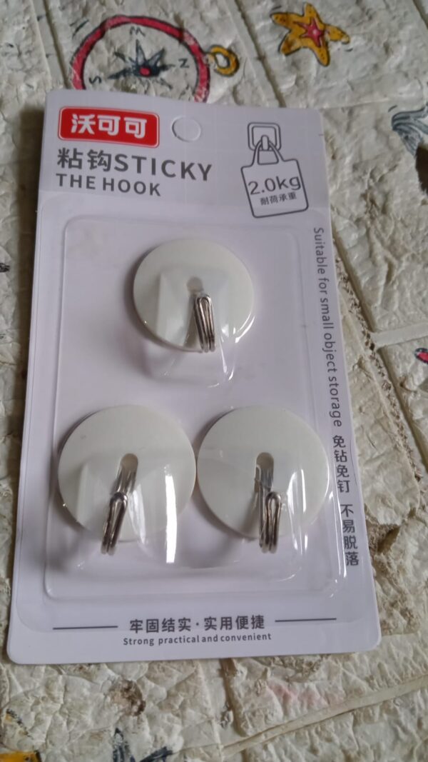 Strong Self-Adhesive Hooks (2 Pc): Heavy Duty, Waterproof, All-Purpose - Image 6