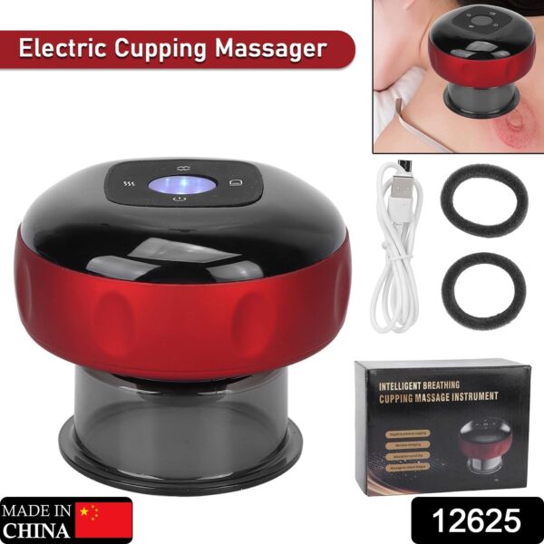 Electric Intelligent Breathing Cupping Massage Instrument The Smart Cupping Therapy Set's Massager for Muscle and Joint Pain Cellulite Massage Back Pain Relief for Back Shoulder Leg (1 Pc) - Image 2