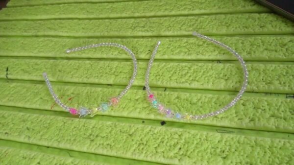 Hair Accessories Metal Handmade Colorful beads With Pearls Fancy Party Hairband (1 Pc / Mix Design) - Image 7