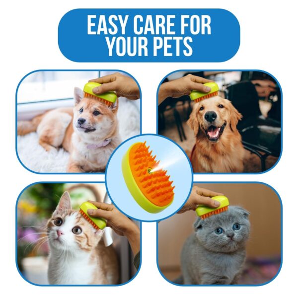 3 In1 Cat Steamy Brush, Self Cleaning Steam Cat Brush Cat Steamer Brush for Massage Cat Grooming Brush Pet Hair Removal Comb for Cat and Dog, for Removing Tangled and Loose Hair - Image 6