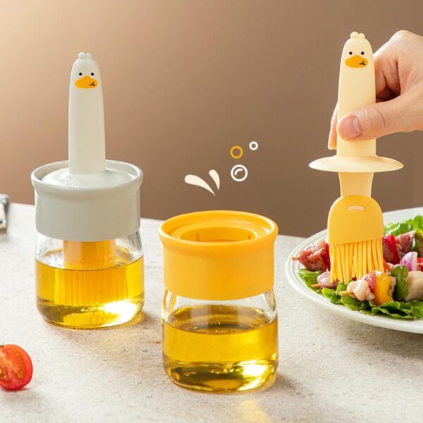 2 in 1 Oil Dispenser Bottle with Silicone Basting Brush (1 Set) - Image 6