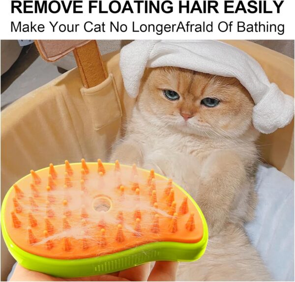 3 In1 Cat Steamy Brush, Self Cleaning Steam Cat Brush Cat Steamer Brush for Massage Cat Grooming Brush Pet Hair Removal Comb for Cat and Dog, for Removing Tangled and Loose Hair - Image 7