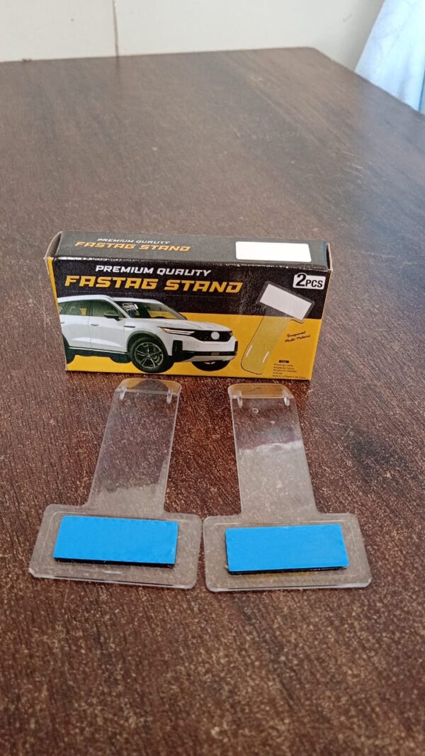 Windscreen cardholder, Fastag Stand, Transparent Ticket Holder Car (2 Pc Set) - Image 9