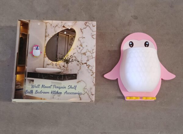 Penguin Storage Box, Adhesive Remote Case, Electric Toothbrushes Holder, Universal Controller Holder, Wall Nightstand, Office Plastic Wall Mount - Image 8