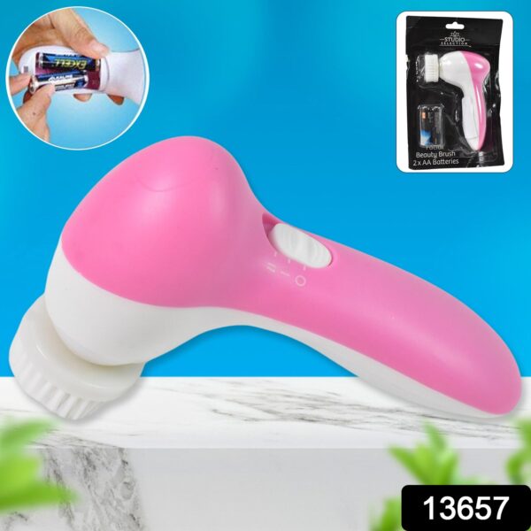 Facial Beauty Brush, Face Massager (1 Pc / With 2 AA Battery Included) - Image 2