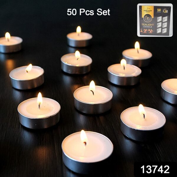 Tealight Candles Set, Smokeless Candles (50 Pcs set) - Image 2