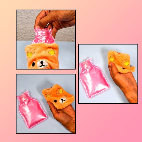 Warm Hug from a Panda: Orange Panda Hot Water Bottle for Pain Relief - Image 3