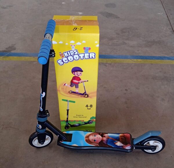Basic Kids Ride On Leg Push Scooter for Boys and Girls (4 - 8 Years Old Kids) Foldable Scooter Cycle with Height Adjustment for Boys and Girls Multicolor (1 Pc / 2 Wheel)  - Image 6