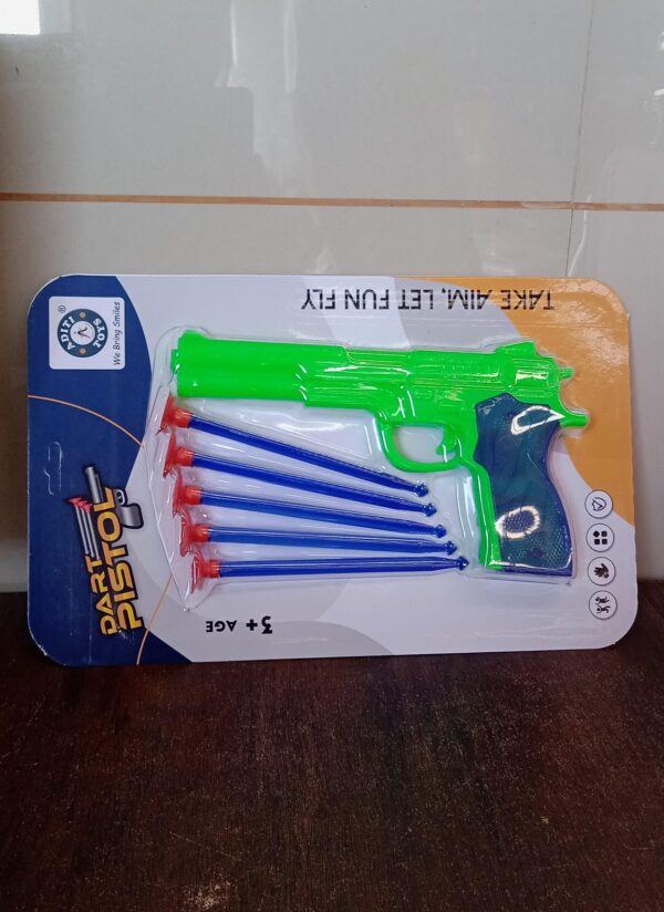 Medium Size Plastic 1 Gun with 5 Soft Suction Dart Bullets (1 Set) - Image 7
