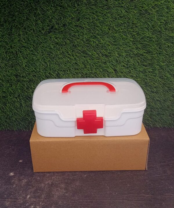 Medical Box, 1 Piece, Indoor Outdoor Medical Utility, Medicine Storage Box, Detachable Tray Medical Box Multi Purpose Regular Medicine, First Aid Box with Handle & Transparent Lid - Image 7