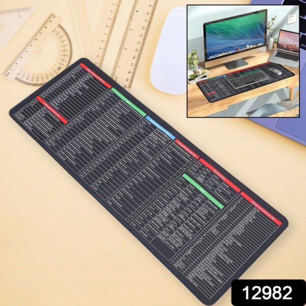 Mat of Shortcut Keyboard  Mouse Pad Mat Mouse Pads for Desk Quick Key Super Large Anti-slip Keyboard Pad Desk Accessories Desktop Mouse Pad Office Oversized Big Mouse Pad Rubber (80—30 Cm) - Image 2