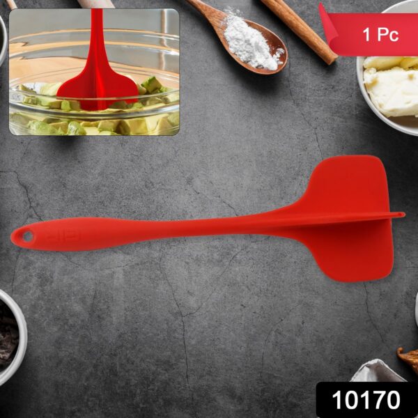 Multipurpose Silicone Mixing & Scraping Spoon (1 Pc / 31 Cm) - Image 2
