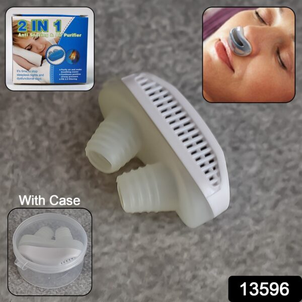 2 in 1 Anti Snoring and Air Purifier Nose Clip Anti Snoring Device (1 Pc / With Plastic Case) - Image 2