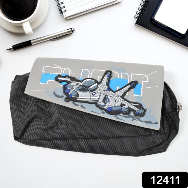 Pencil Pouch With Zipper, Students Pencil Case Large Capacity, Makeup Pouch, Stationery Bag (1 Pc/ 2 Compartment) - Image 2