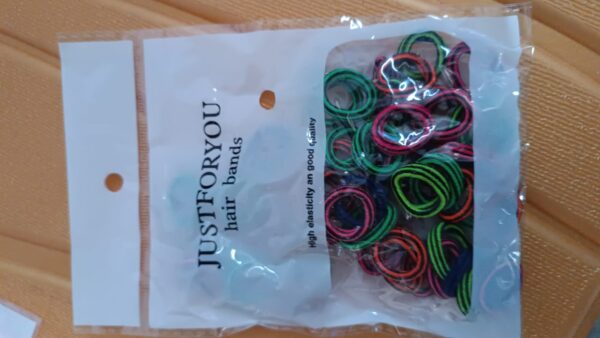 Small Ponytail Holder Bands for Hair Rubber Bands (Pack of 50 / Multicolour) - Image 7