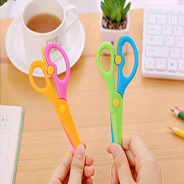 Kids Handmade Plastic Safety Scissors Safety Scissors - Image 3