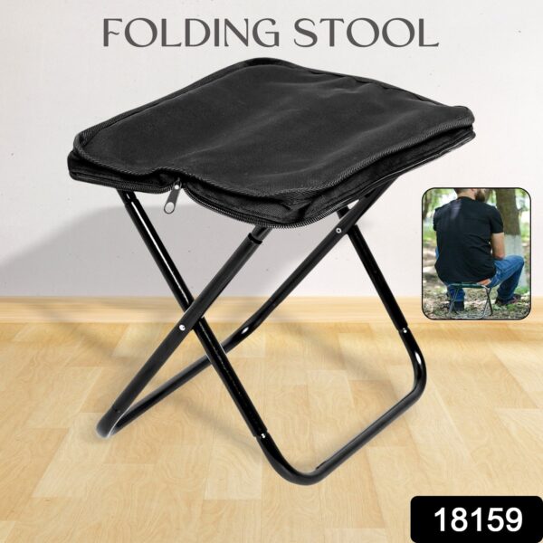 Folding Camping Stool Collapsible Camp Stool Portable Seat Travel Little Stools (1 Pc) - Image 2