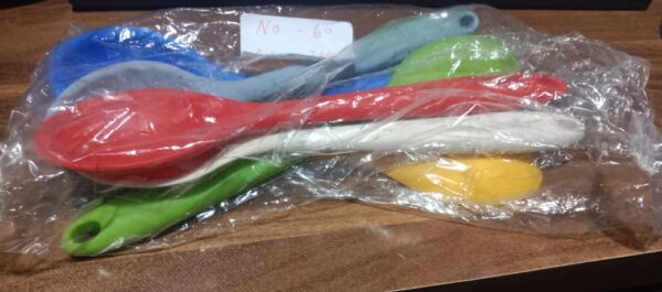 Multipurpose Silicone Spoon, Silicone Basting Spoon Non-Stick Kitchen Utensils Household Heat-Resistant Non Stick Spoons Kitchen Cookware Items For Cooking and Baking (6 Pcs Set) - Image 8